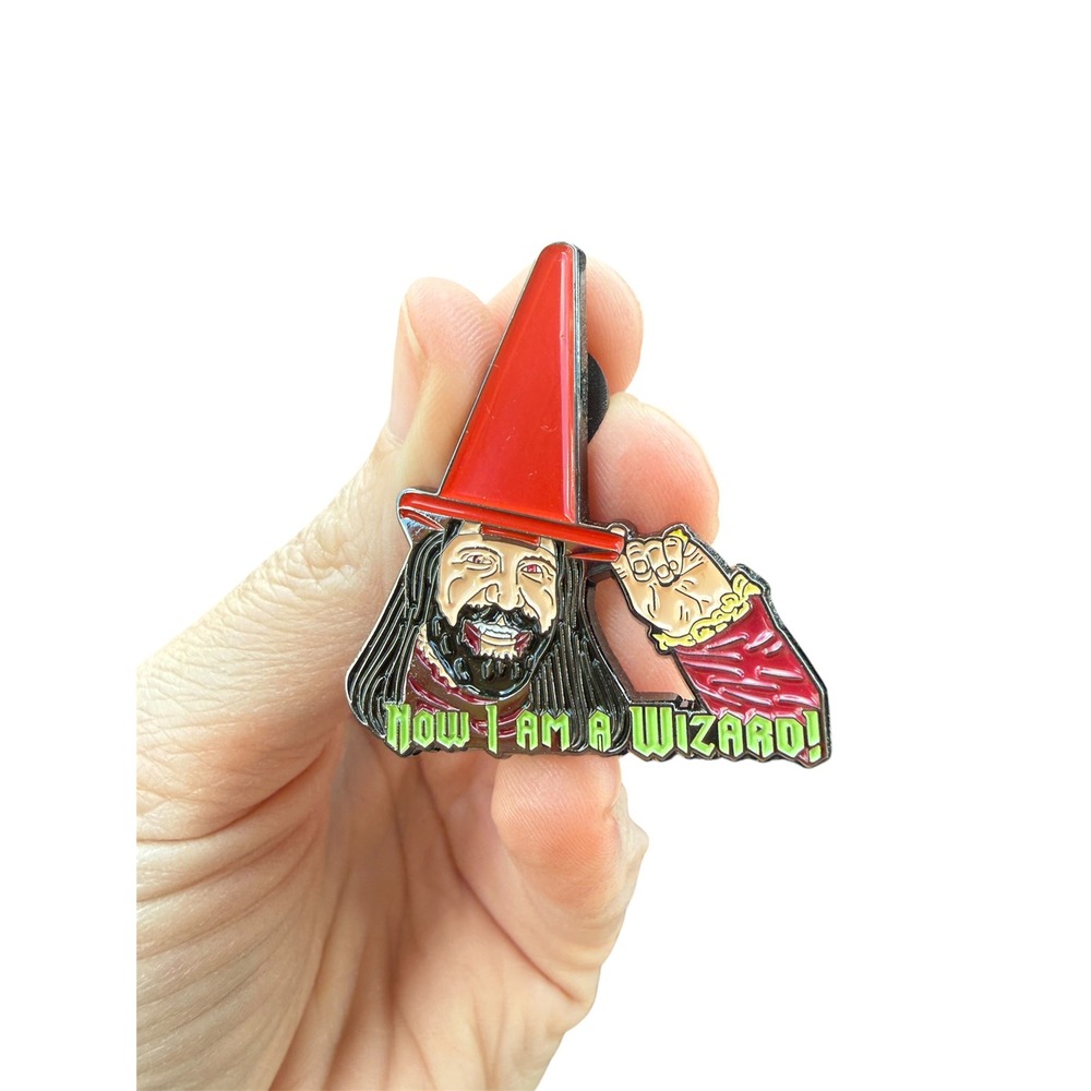 What We Do In The Shadows Nandor Enamel Pin Unisex OS Red TV show pin Wizard Hat